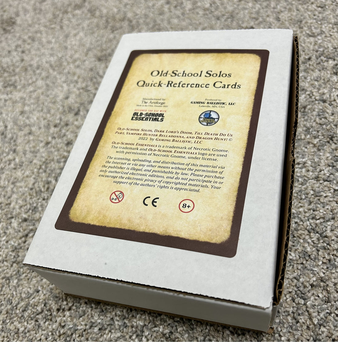 Old-School Solos Quick Reference Cards