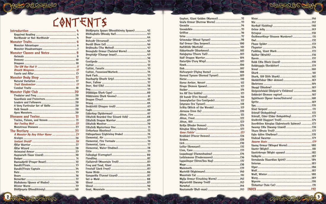 Nordlondr Ovinabokin: Bestiary and Enemies Book