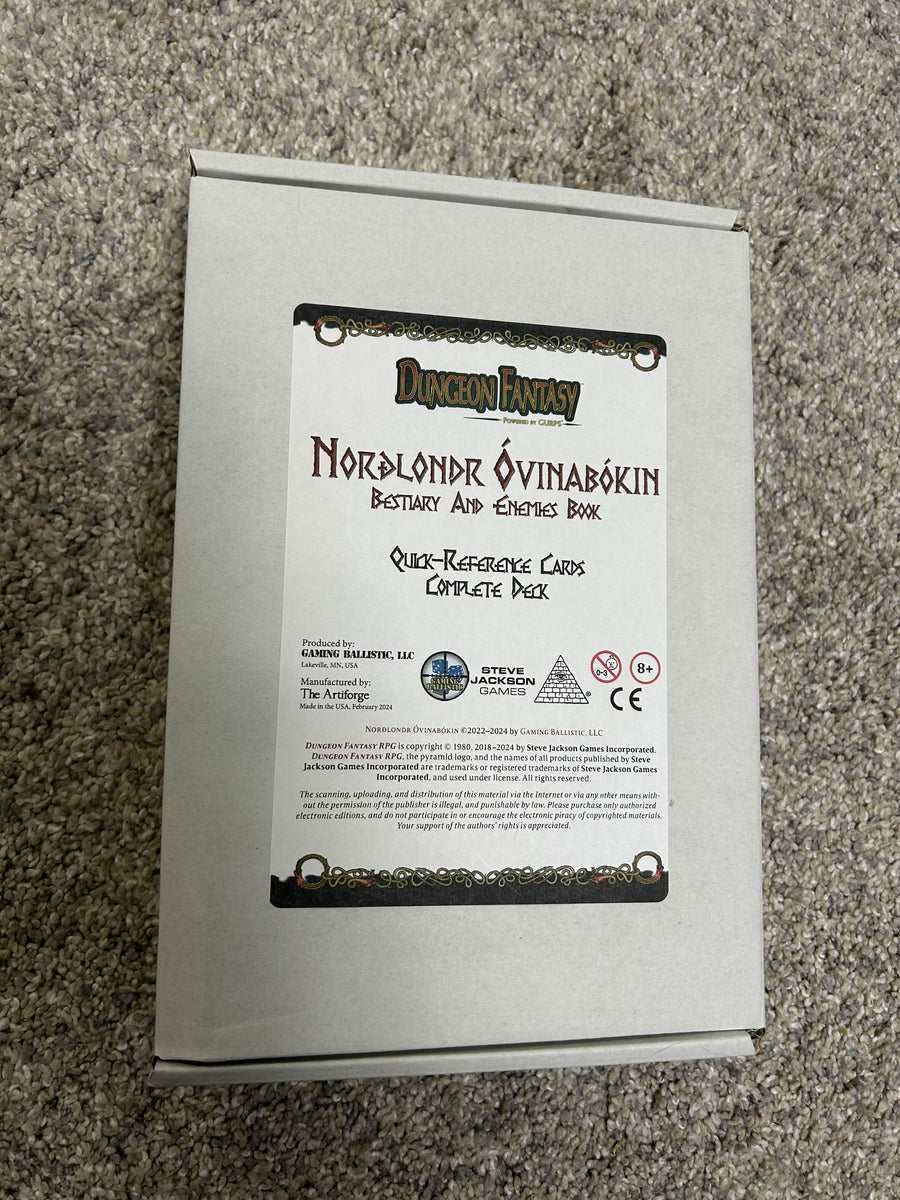 Nordlondr Bestiary Monster Reference Cards